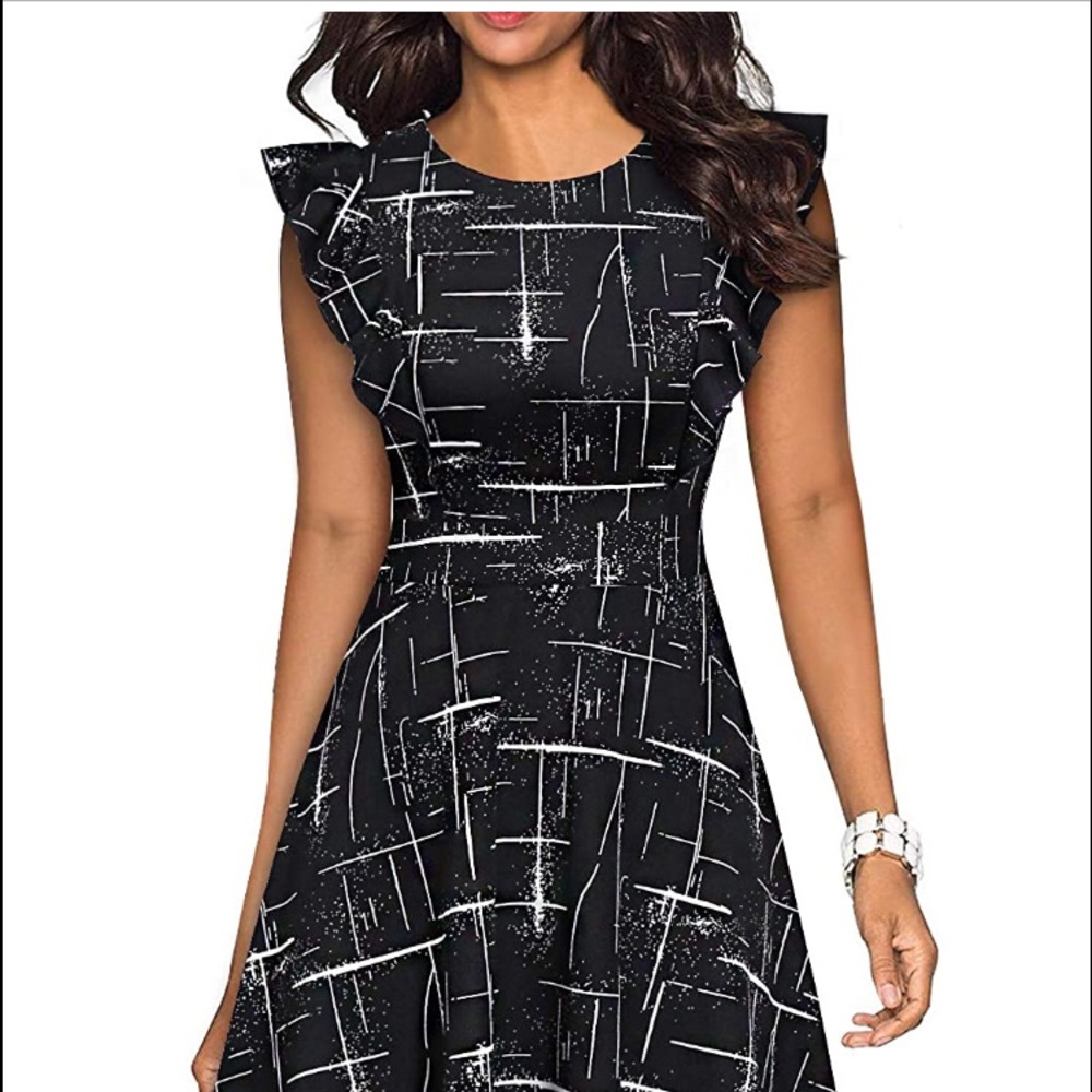 Women's Floral Flared A Line Swing Casual Dress